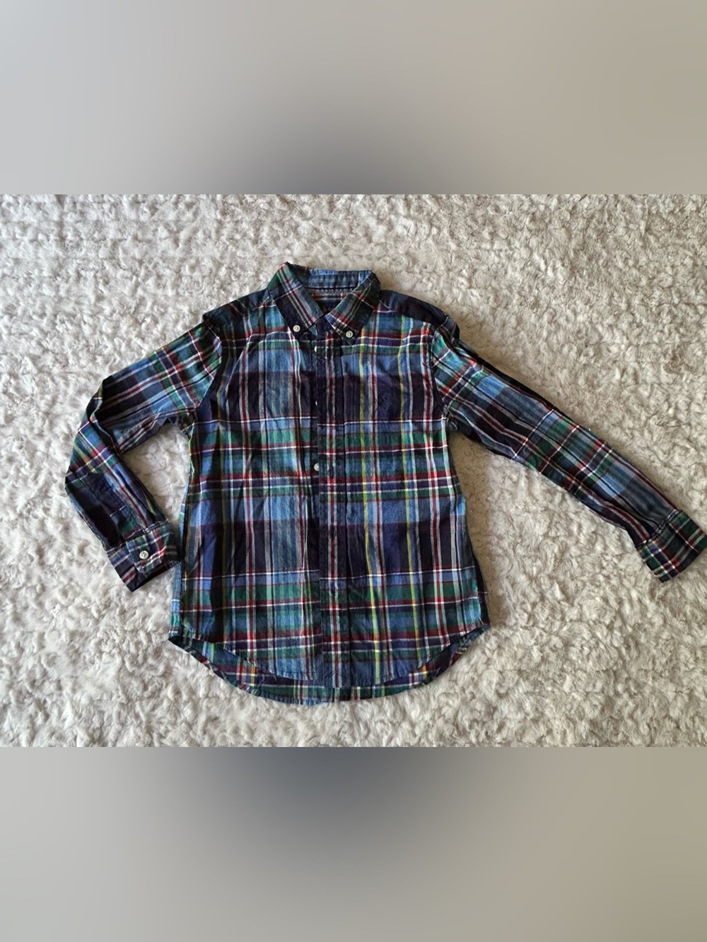 Polo by Ralph Lauren Green & Blue Plaid Button-Down Shirt